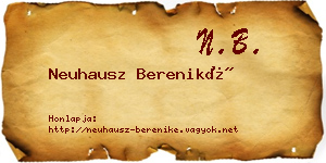 Neuhausz Bereniké névjegykártya